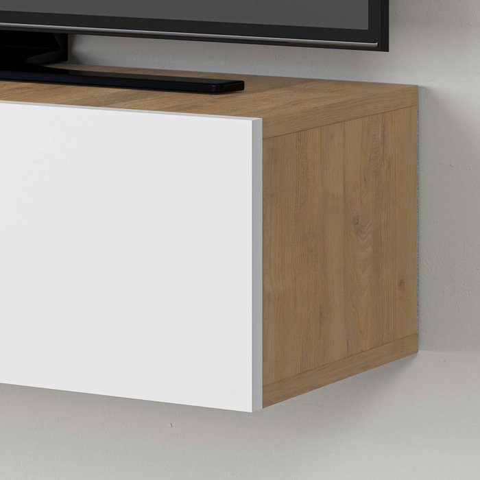Hanah Home Francy 135 Soporte de TV Roble zafiro y blanco